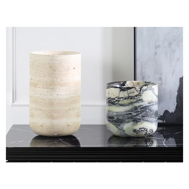 แจกันหินอ่อนธรรมชาติแบบกำหนดเอ - Vase Decor บทวิจารณ์และราคา