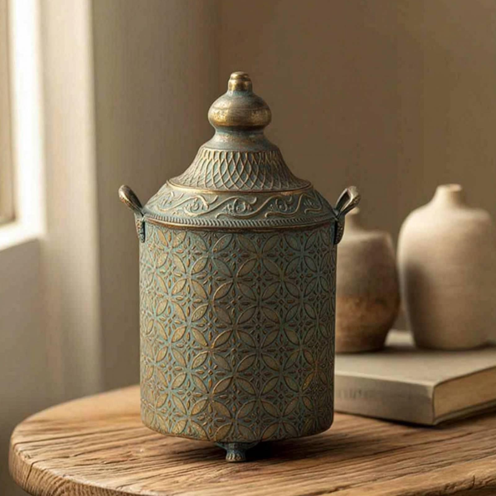 แจกันโลหะตกแต่งผิวพาทิน่า ขนาด - Vase Decor บทวิจารณ์และราคา