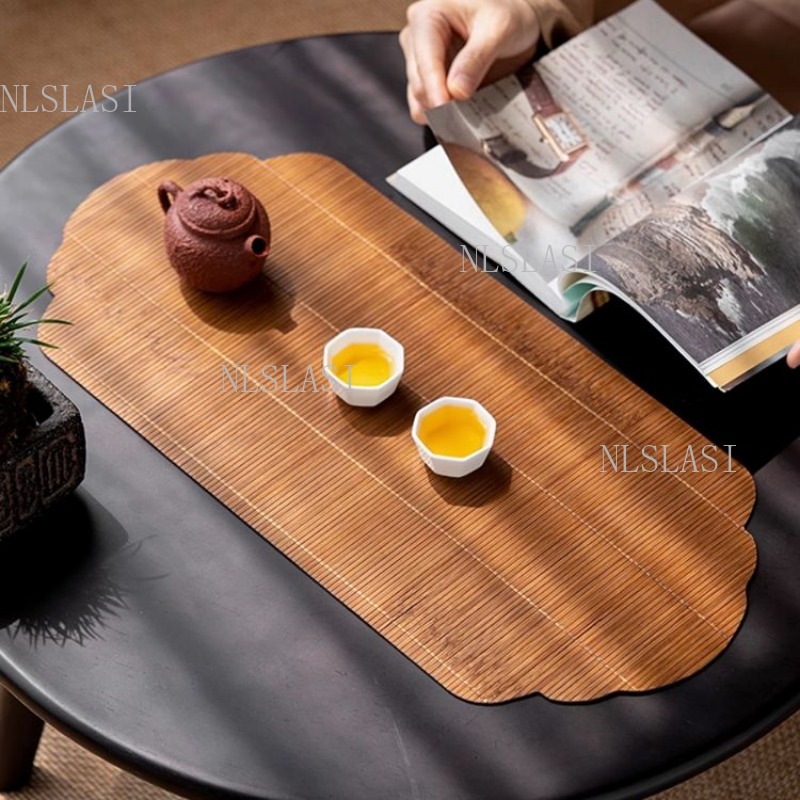 แผ่นรองชาไม้ไผ่ถักทอธรรมชาติ โ - Table Runner บทวิจารณ์และราคา