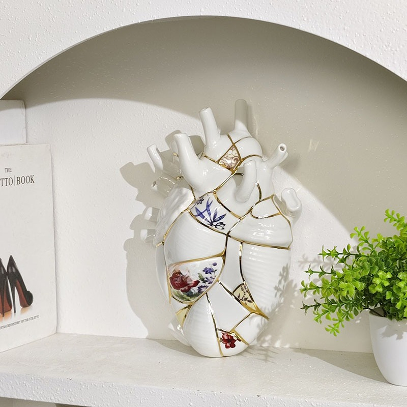 แจกันรูปหัวใจ ตู้ไวน์ห้องนั่งเ - Vase Decor บทวิจารณ์และราคา