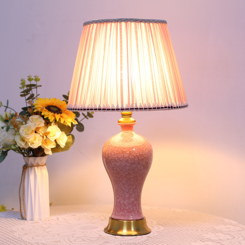 โคมไฟตั้งโต๊ะแจกันเซรามิกจิ่งเ - Vase Decor บทวิจารณ์และราคา