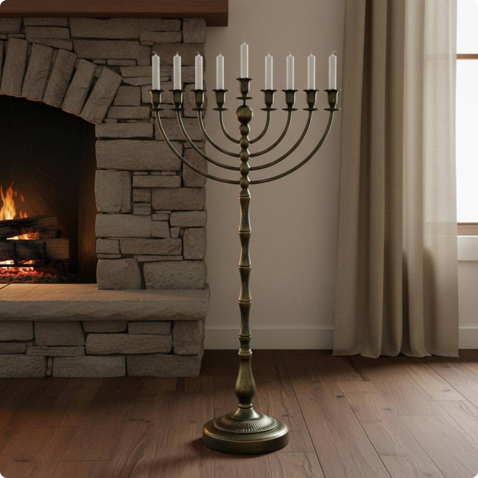 เชิงเทียนตั้งพื้นสูงสีบรอนซ์ 9 - Candle Holder Decor บทวิจารณ์และราคา