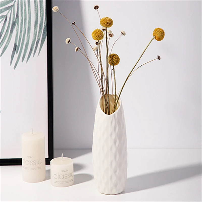 แจกันพลาสติกสไตล์นอร์ดิก1ชิ้นข - Vase Decor บทวิจารณ์และราคา