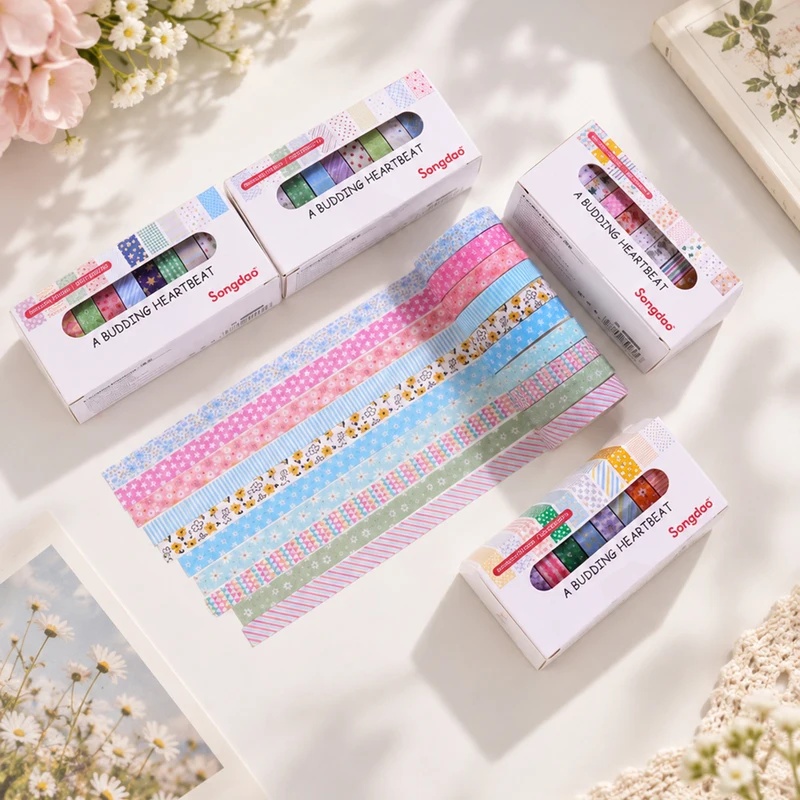เทปวาชิลายดอกไม้สีพาสเทล 10 ม้ - Wall Sticker บทวิจารณ์และราคา