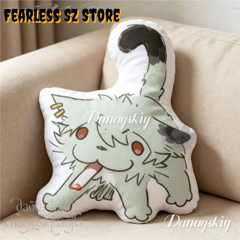ตุ๊กตาแมวสูบบุหรี่ รุ่น Q น่าร - Throw Pillow บทวิจารณ์และราคา